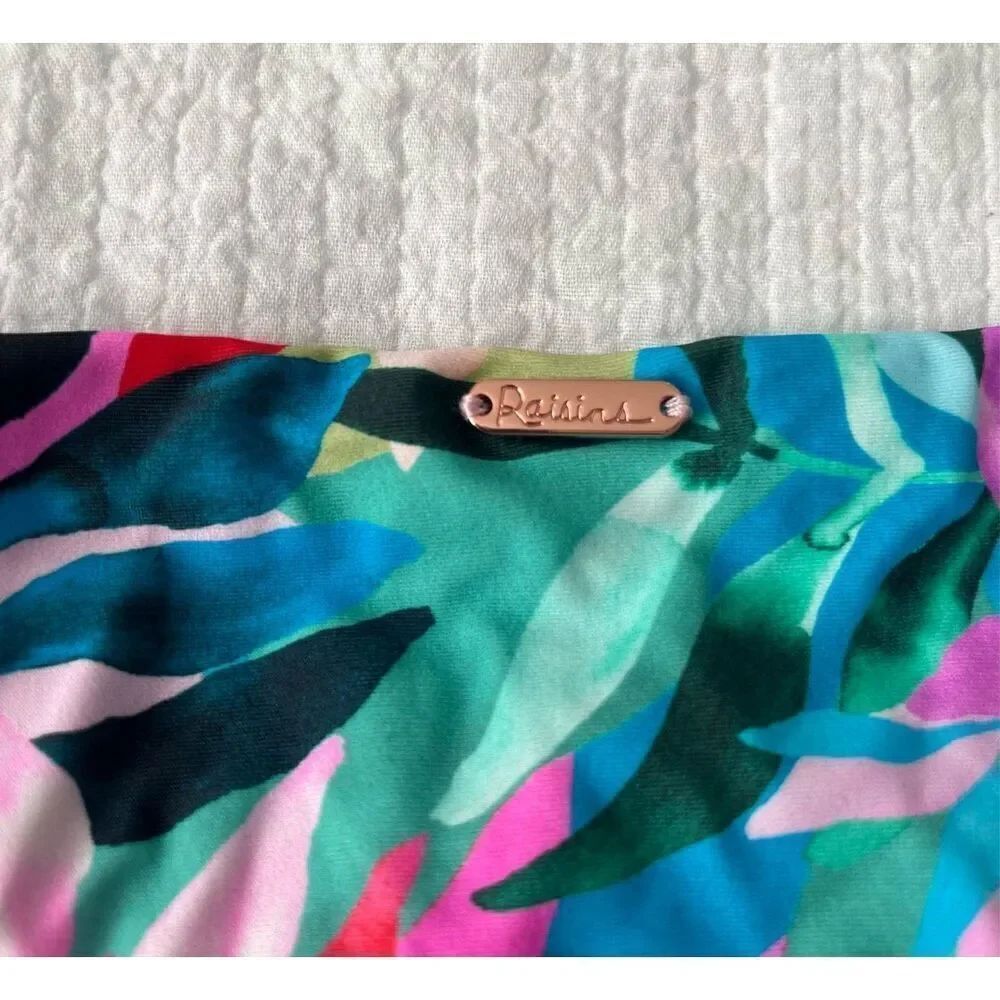 Raisins Juniors' Luna Tropical-Print Side-Tie Bikini Bottoms NEW NWT - Picture 8 of 8